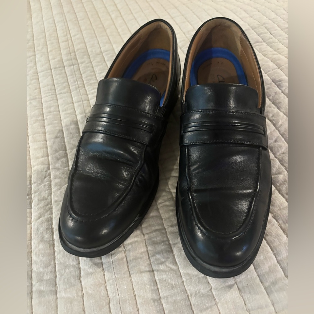 Clark’s men’s black Whiddon Step shoes 12m